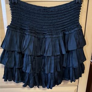 Reset Black Ruffled Mini Skort NWT